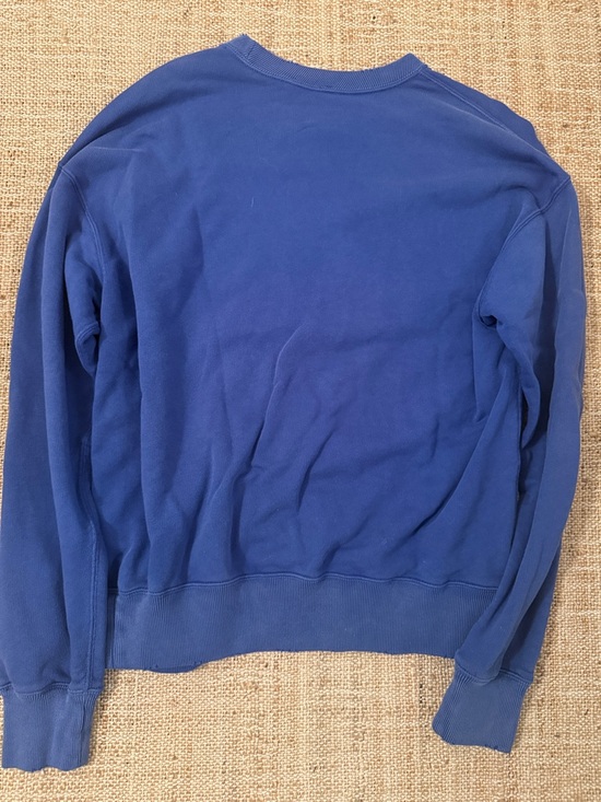 Polo Ralph Lauren Blue "Surf Team" Crewneck Sweater Distressed Medium - Picture 7 of 9